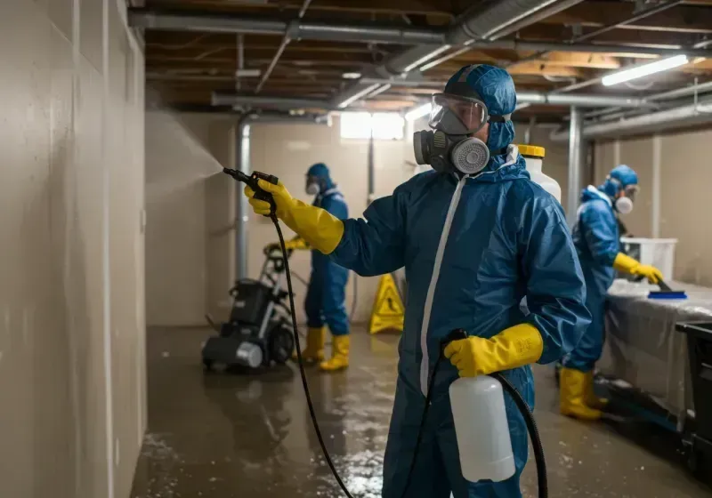 Basement Sanitization and Antimicrobial Treatment process in Hancock County, GA