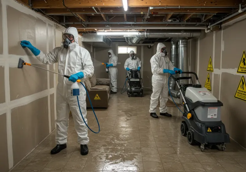 Basement Moisture Removal and Structural Drying process in Hancock County, GA